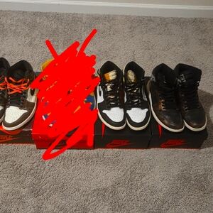 3 Pairs Of Jordan 1 Hi Retro. Sz 12